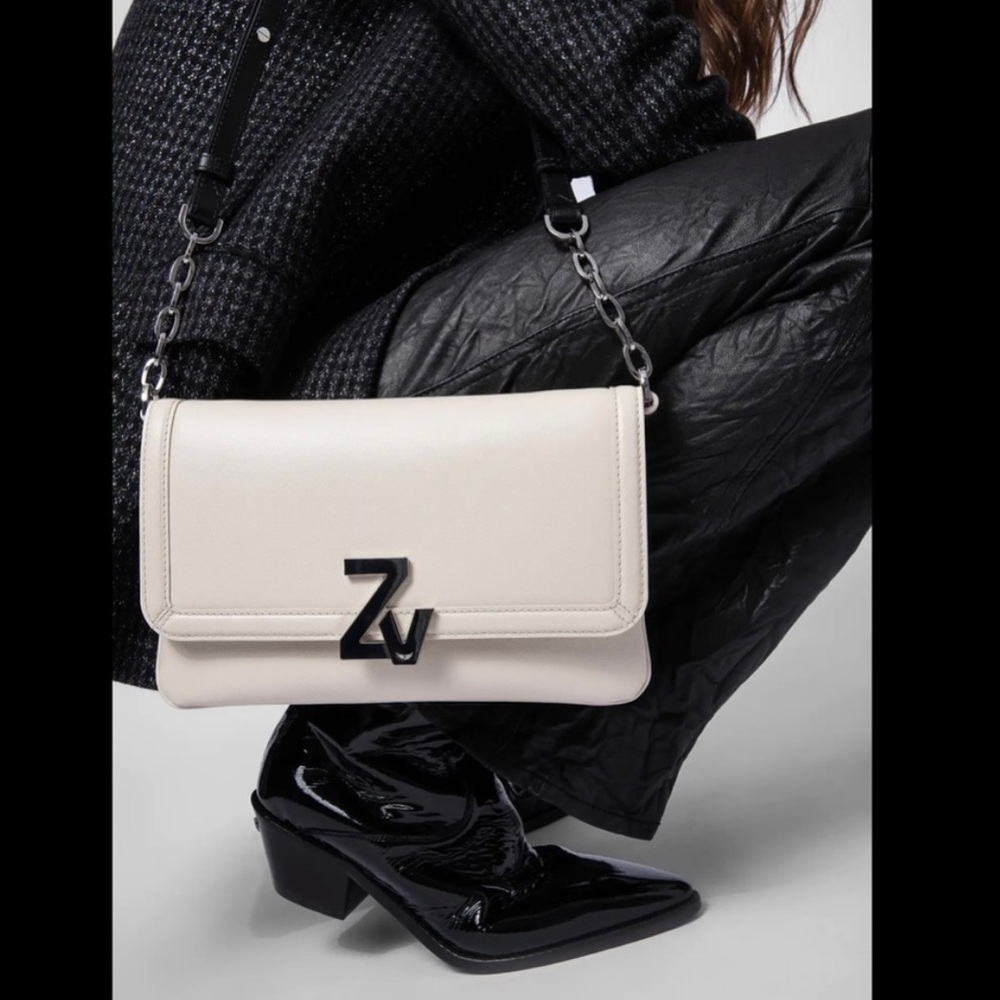 NWT Zadig & Voltaire ZV Initiale La Clutch | Off-White / Cream